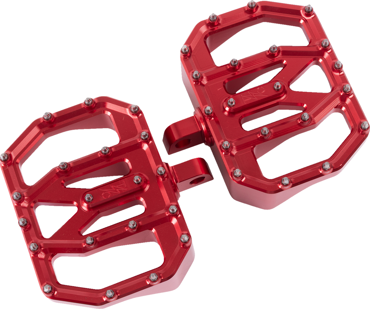 Thrashin Supply CO. Mini Aggressor Floorboards - Red - Rear