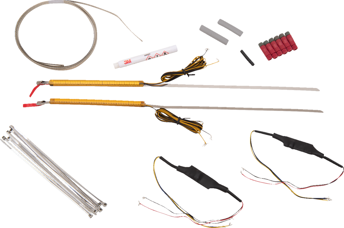 Custom Dynamics WRAPZ® Fork Lights - 39 MM - Amber Lens