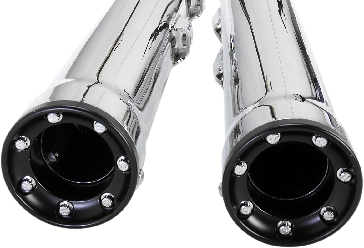 Cobra Slip-On Mufflers With Race Pro Tips - 3" - Chrome - '00-'06 FXST/B/C/S, FLST/C