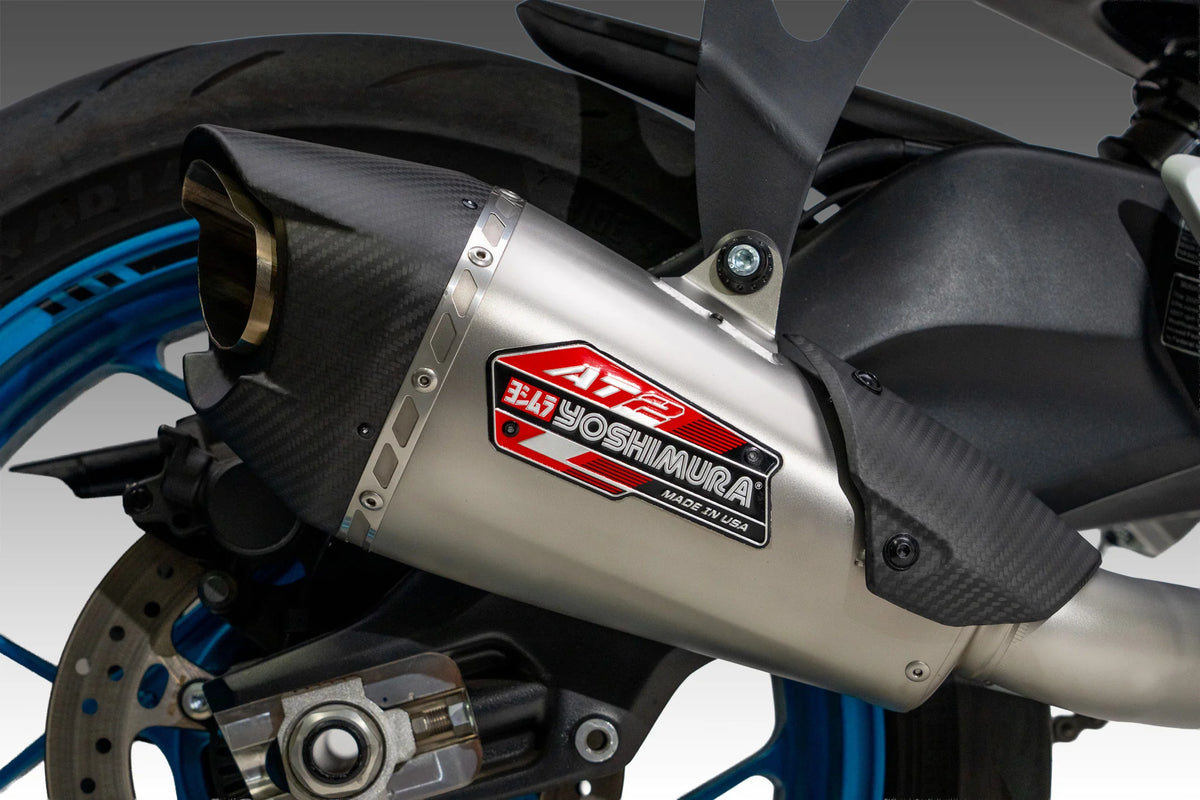 Yoshimura 675SS 2025-26 Race AT2 Stainless Full Exhaust, W/ Stainless Muffler