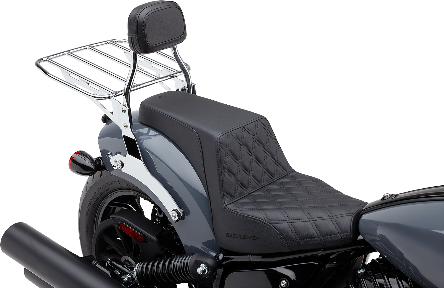 Cobra Detachable Backrest - Mini - Chrome - Chieftain