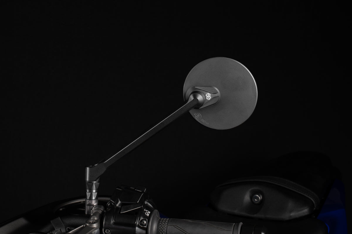 Gilles Tooling MOON Dashboard Mirror Left Round Black Matt