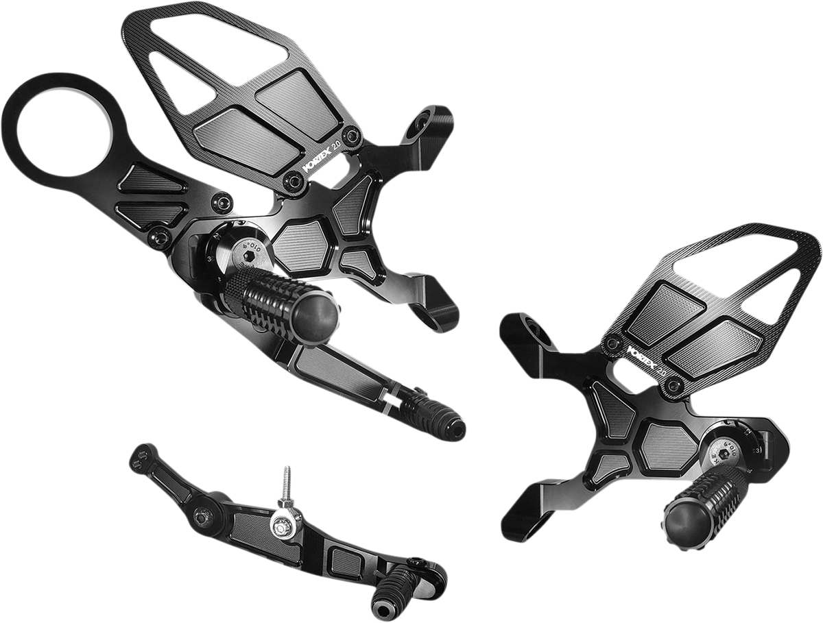 Vortex Rearset - Black - M/S 1000RR