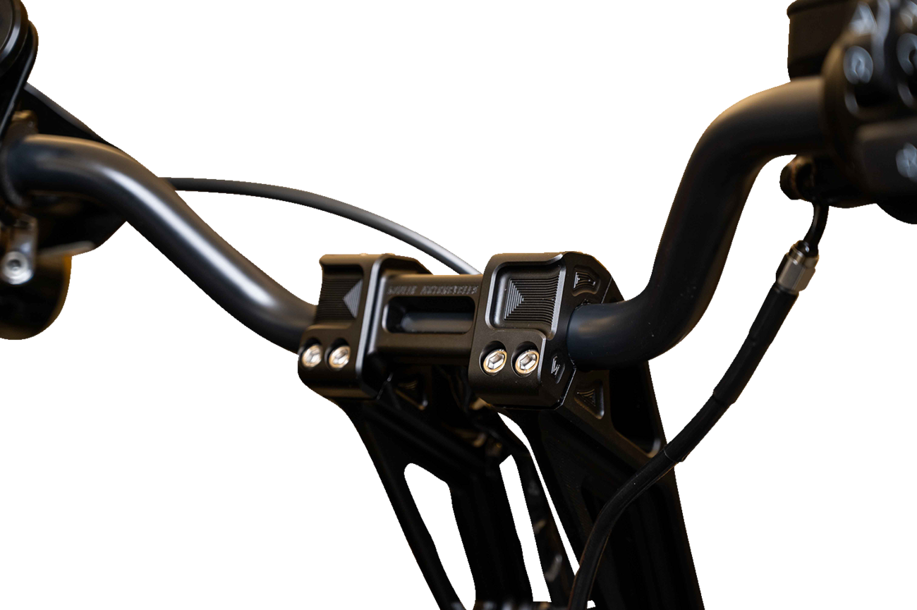 Kodlin USA Fastback Risers - Includes Clamp - 10" - Black