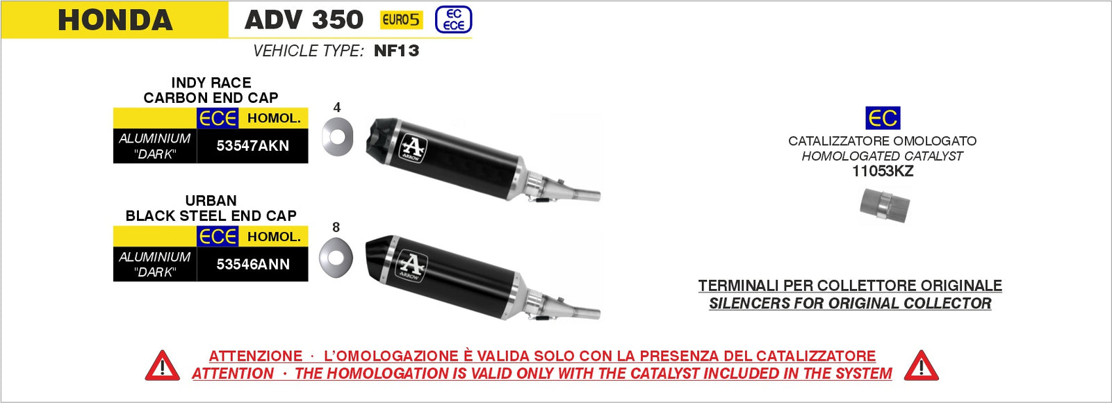 53547AKN Indy Race Aluminium Dark Slip On With Carbon End Cap