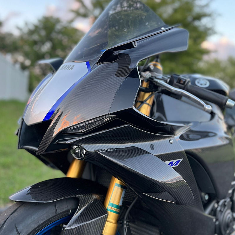 Fullsix Carbon Fiber Aero Wings Winglets Set for Yamaha R1 R1M 2020-2024