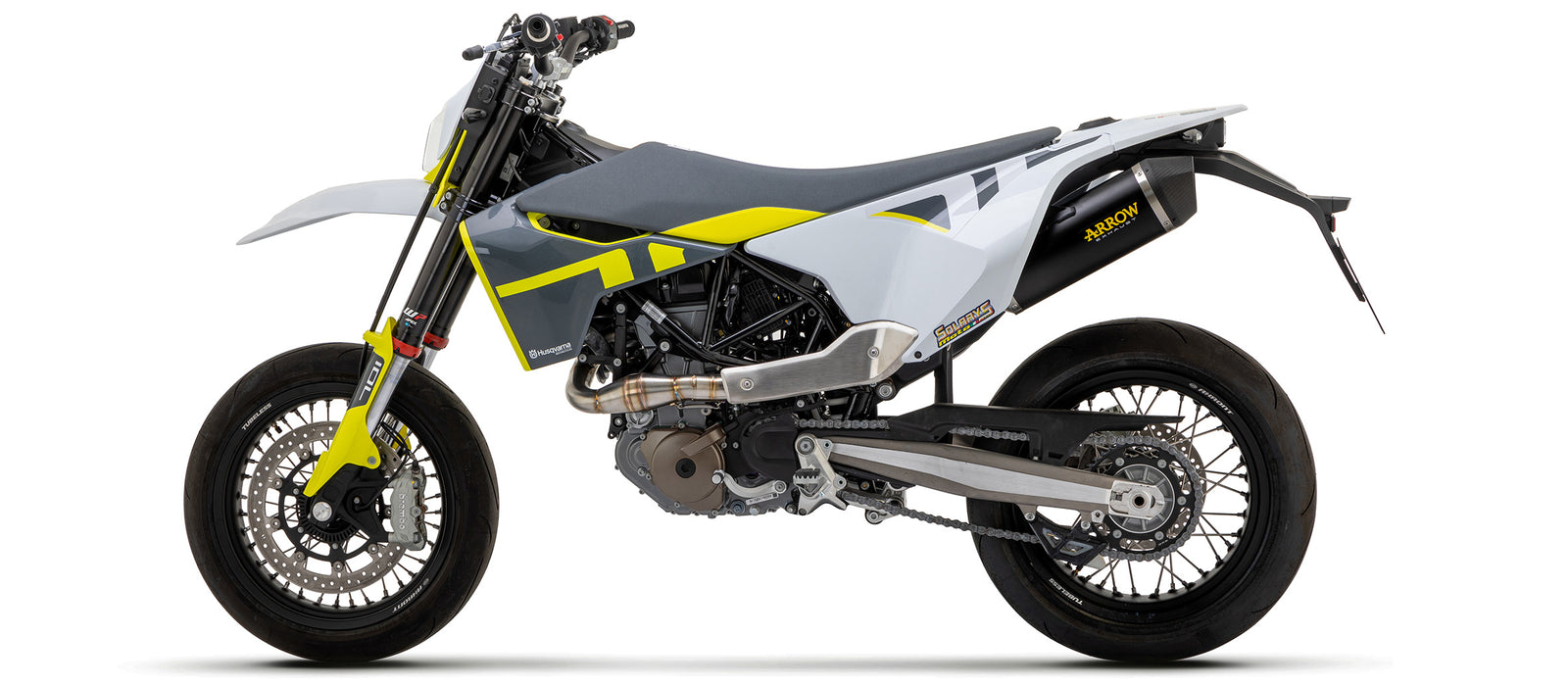 Arrow Race-Tech Aluminium Dark" Slip On + Stainless Steel Header With Power Bomb"