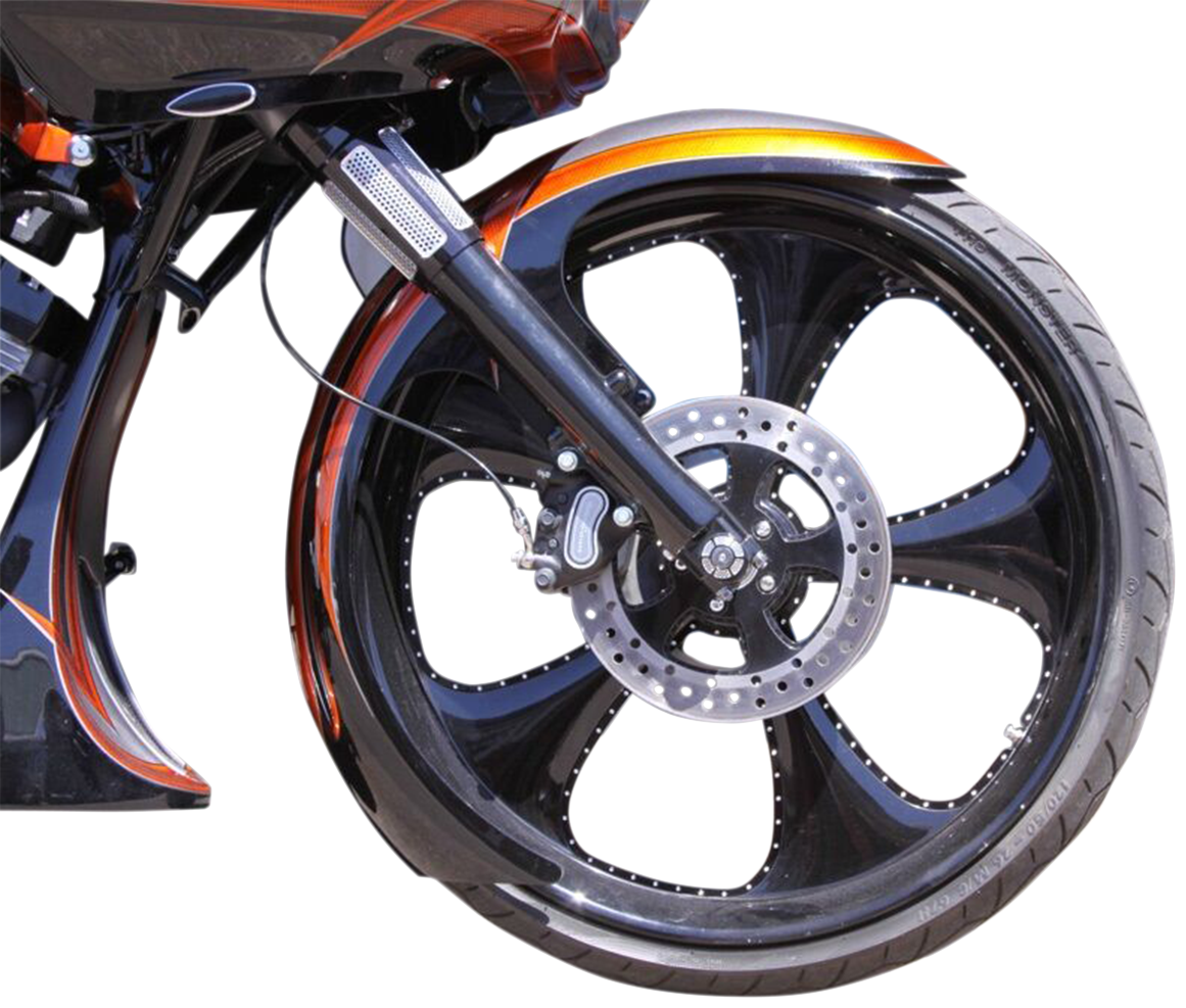 Paul Yaffe Bagger Nation DEI Front Fender - 23" Wheel - With Satin Adapters
