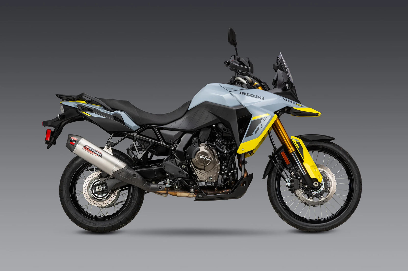 Yoshimura V-Strom 800 23-26 RS-12 ADV Stainless Slip-On Exhaust, W/ Stainless Muffler