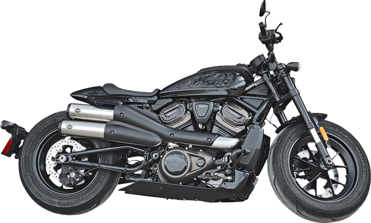 S&amp;S Cycle 4" Grand National Slip-On Mufflers - Stainless Steel - Sportster S