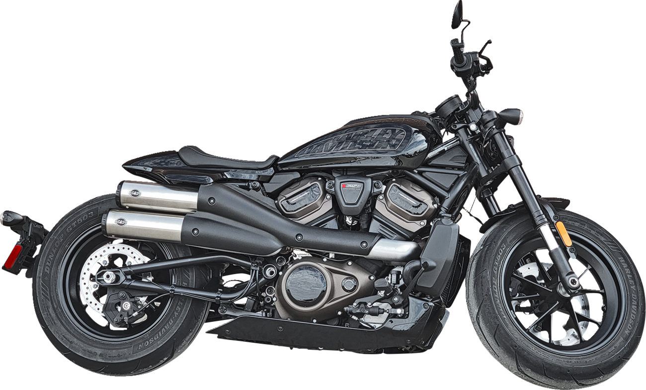 S&S Cycle 4" Grand National Slip-On Mufflers - Stainless Steel - Sportster S