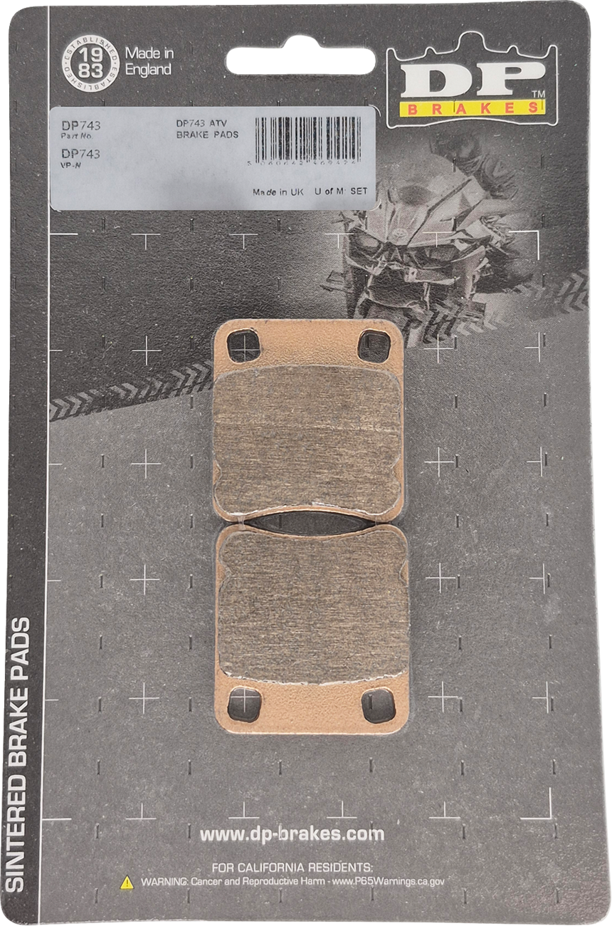 DP Brakes Sintered Brake Pads - Polaris Outlaw 70 - Front/Rear