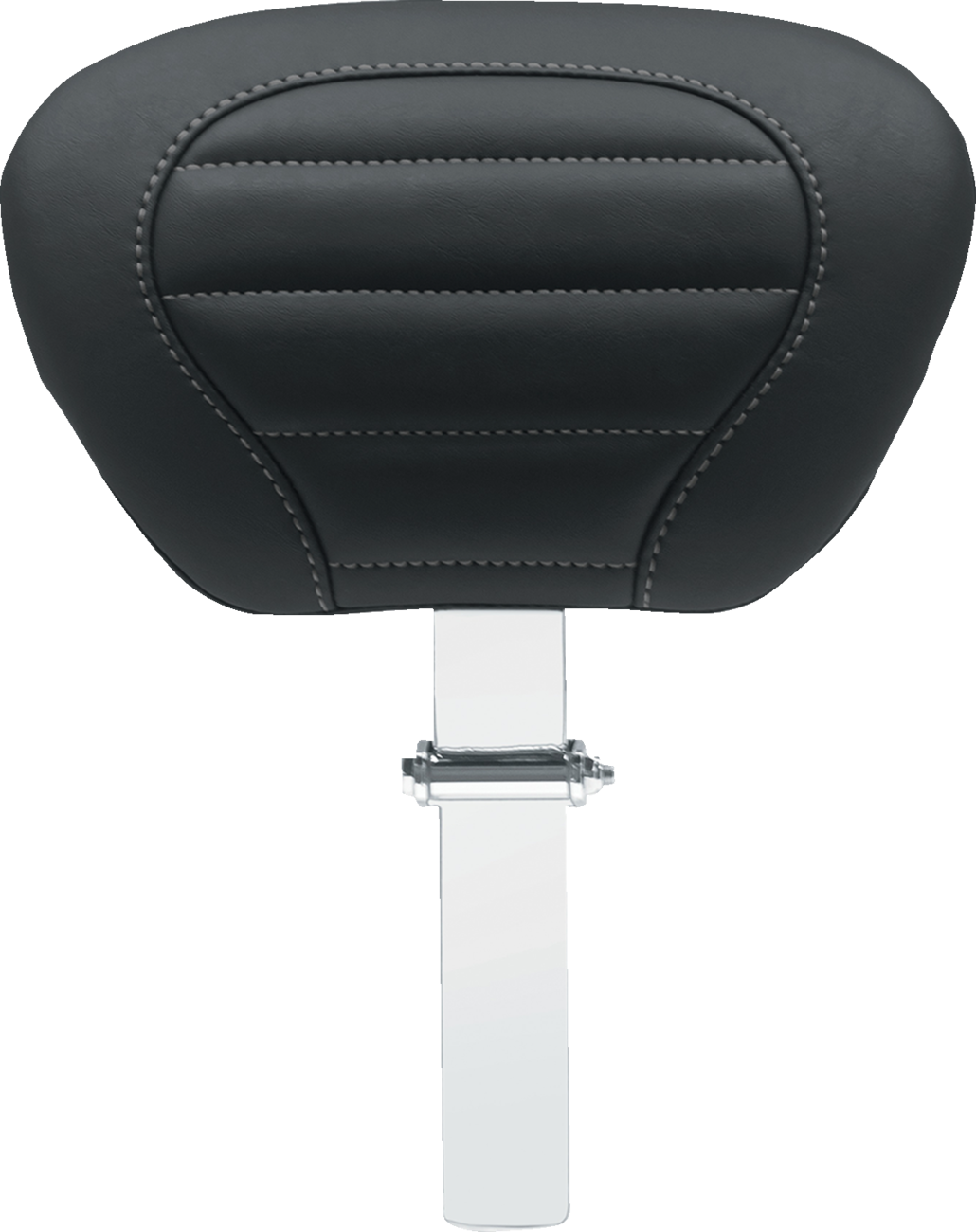 Mustang Deluxe Driver Backrest - Black W/ Gunmetal Stitching - FLT/FLH '08-'25