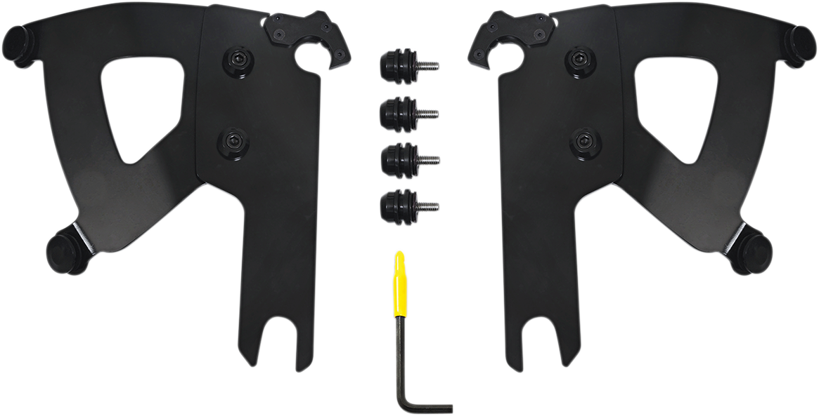 Memphis Shades Road Warrior Mounting Kit - Black - FLHR