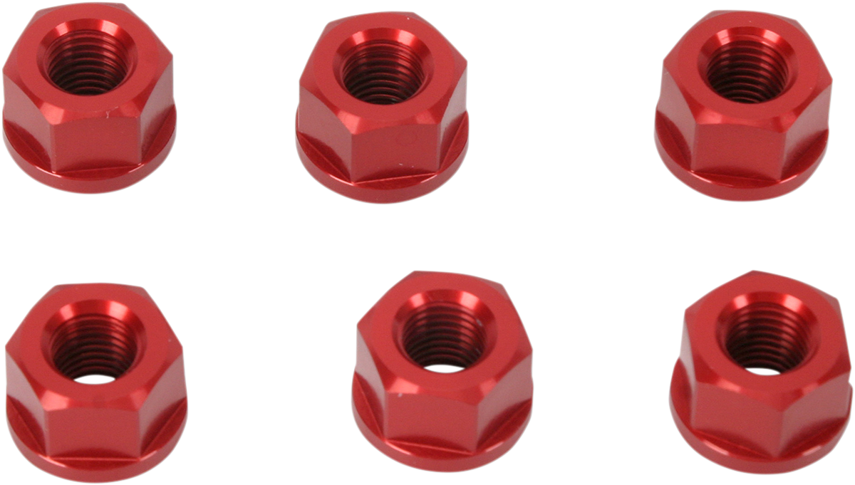 Driven Racing Sprocket Nuts - Sport Bike - Red - M10 X 1.25