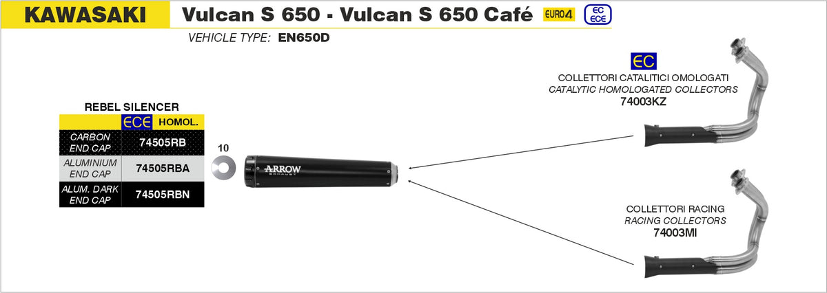 74505RBN Rebel Slip On With Aluminium Dark End Cap