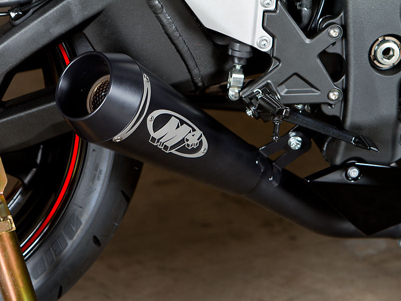M4 Exhaust 2011 ZX10R GP System Slip On with Black Canister