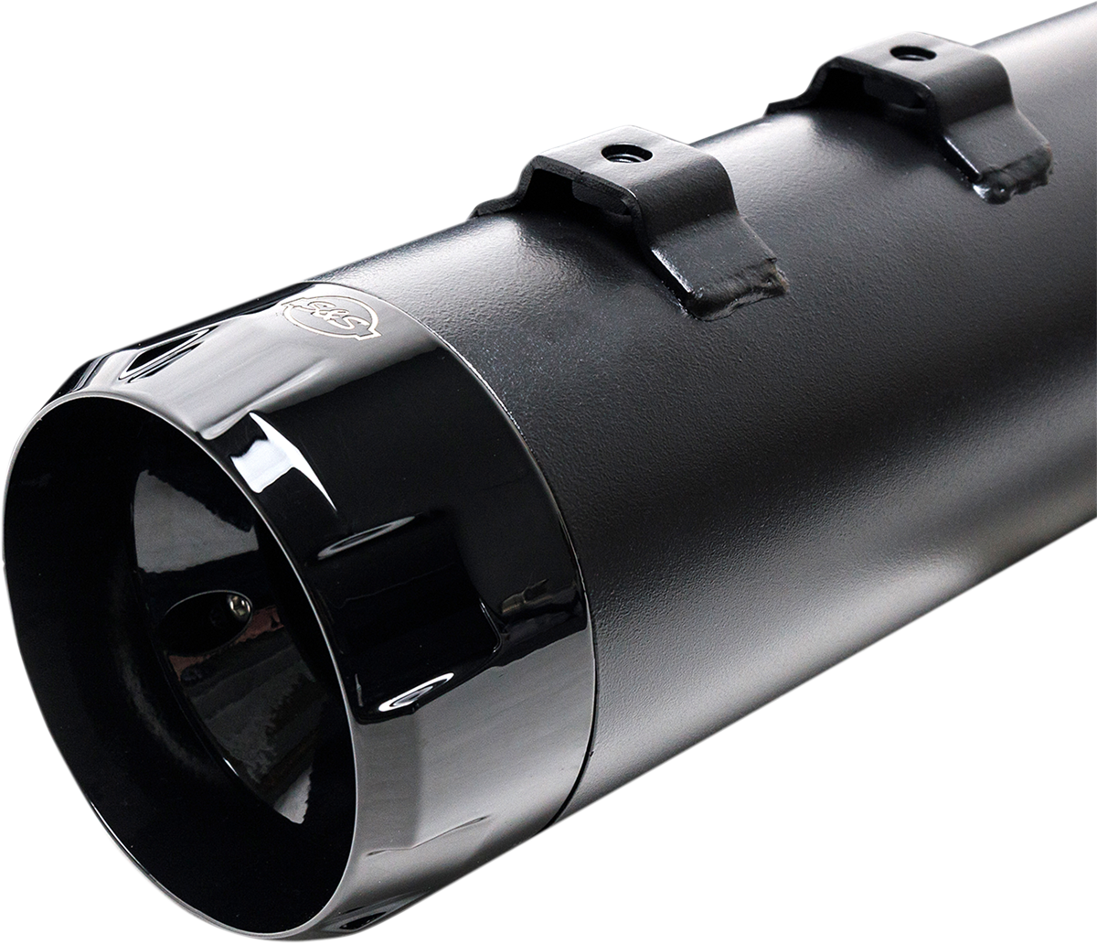 S&S Cycle 4-1/2" MK45 Performance Mufflers - Black With Black Thruster