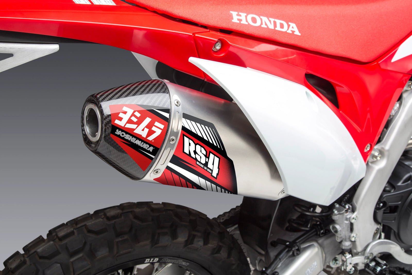 Yoshimura HONDA CRF450L/X 19-25 RACE RS-4 STAINLESS FULL SYSTEM W/ AL MUFFLER (International Models Only)
