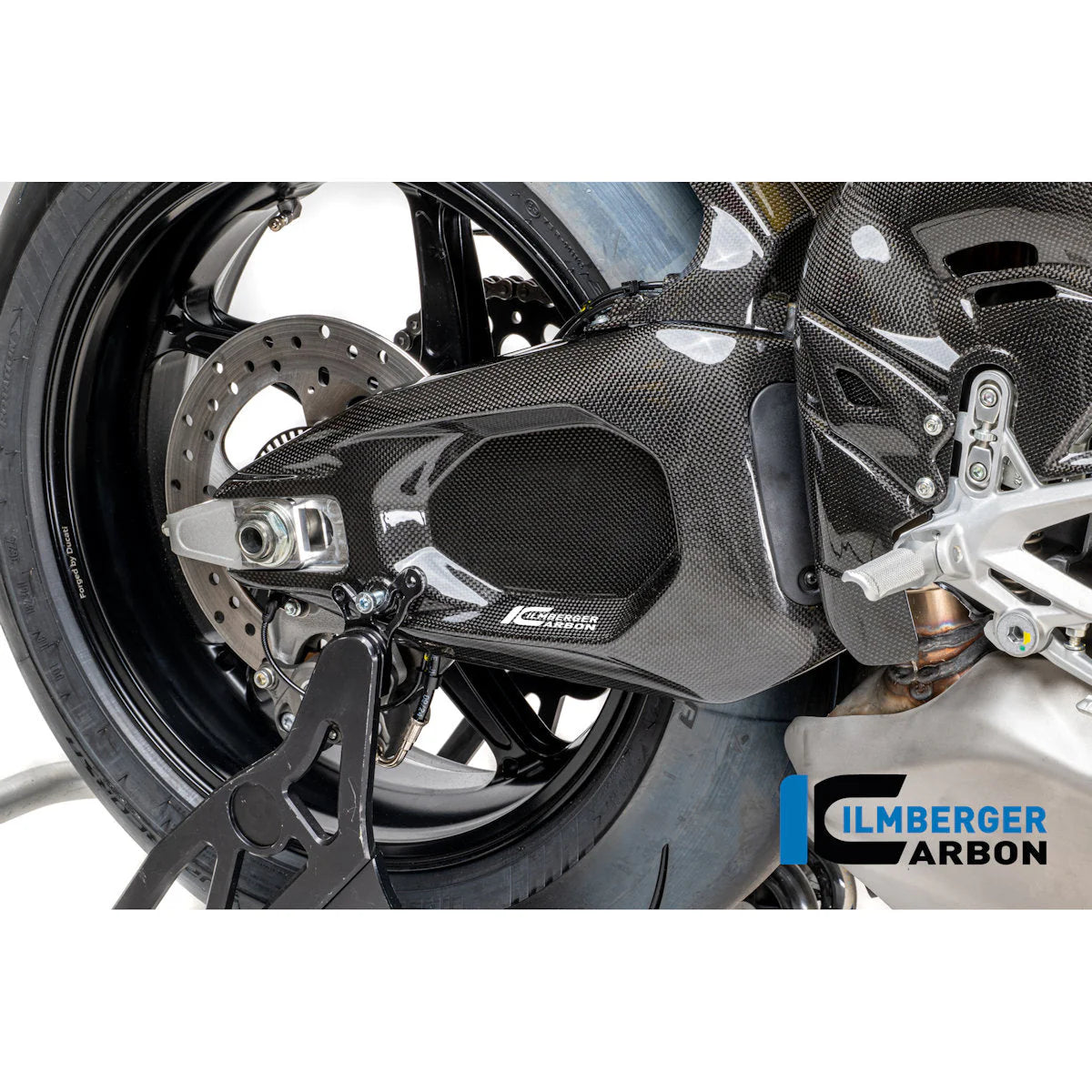 Ilmberger Carbon Fiber Swingarm Cover Set For Ducati Panigale V4 V4S Tricolore