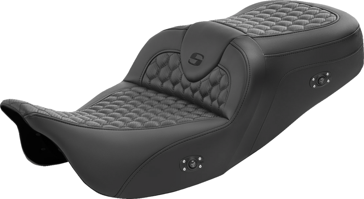 Saddlemen RoadSofa™ Seat - Honeycomb - Without Backrest - Heated - FL '08-'23