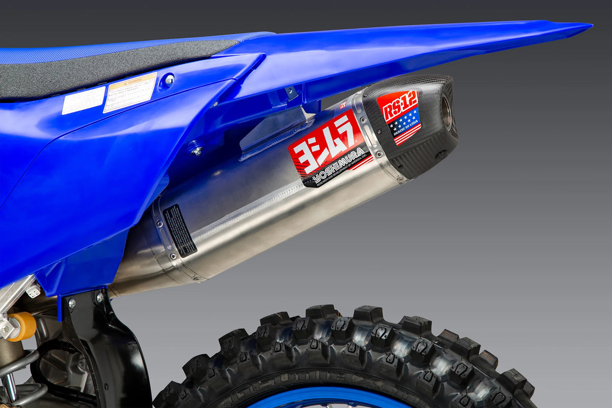 Yoshimura YZ450F 23-25 RS-12 Stainless Full Exhaust, W/ Aluminum Muffler