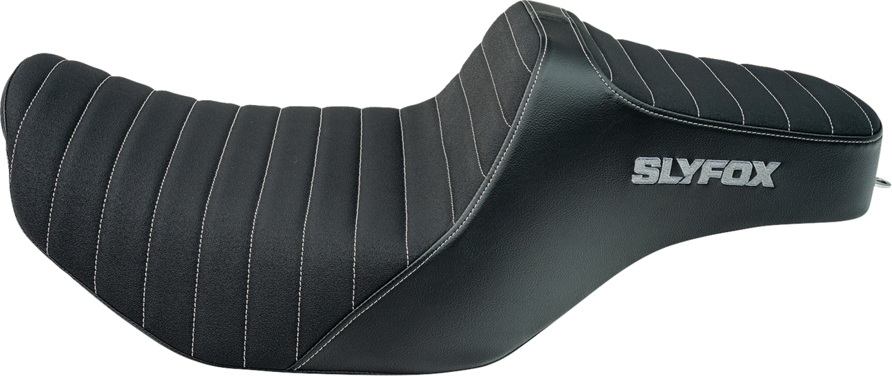 Slyfox High Noon Seat - Vinyl - Classic Stitch - Gray Logo - FLH/FLT '23-'24