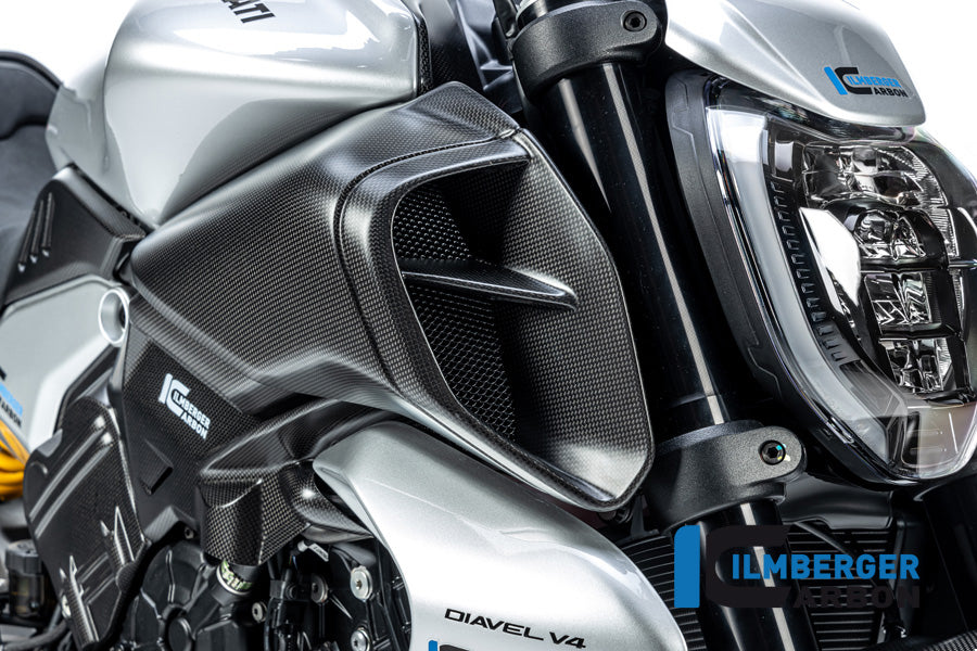 Ilmberger Carbon Right Air Tube Cover Ducati Diavel V4 From 2023 - Matte
