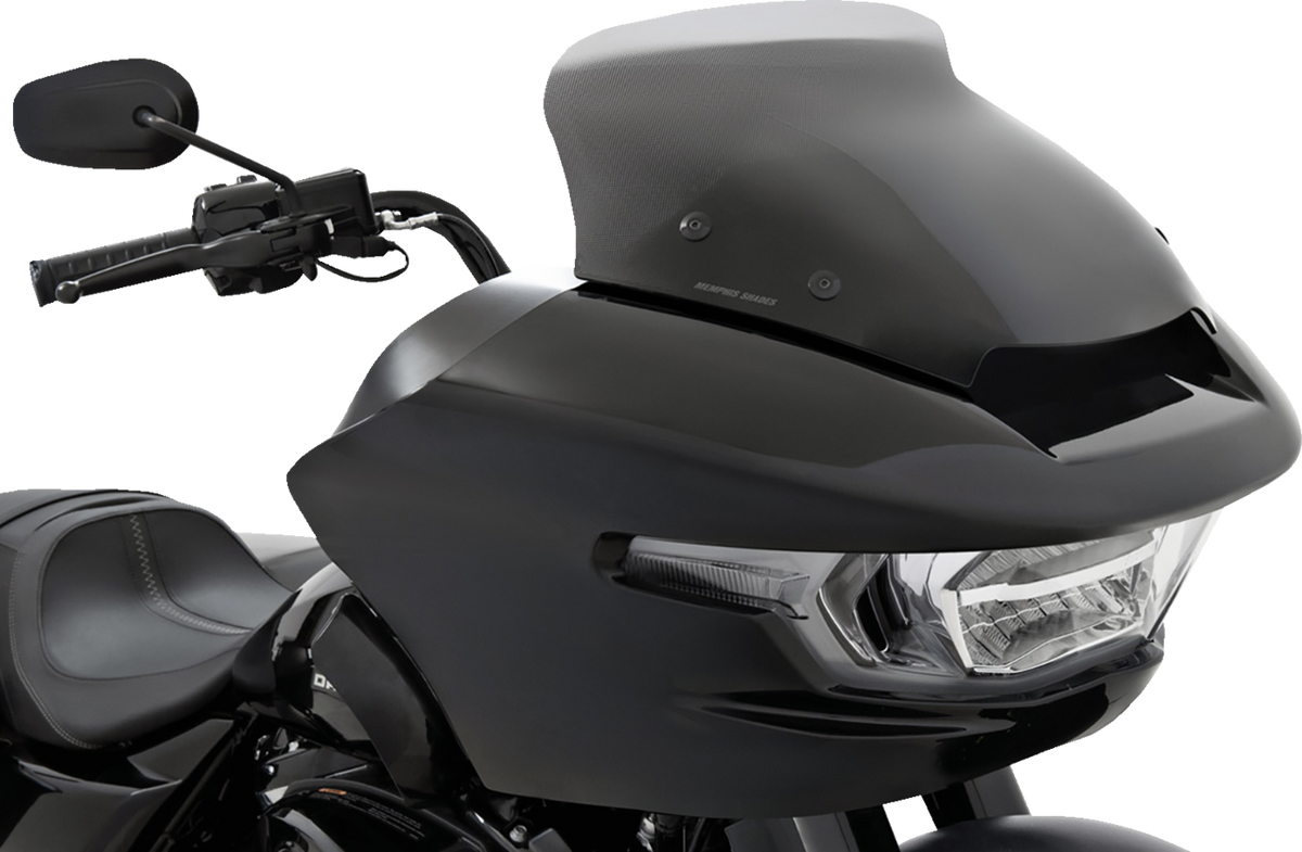 Memphis Shades Spoiler Windshield - 5" - Black Smoke Dot Matrix - FLTR
