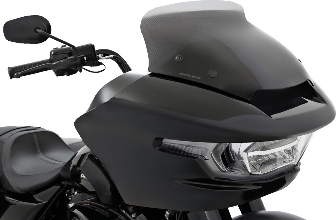 Memphis Shades Spoiler Windshield - 5" - Black Smoke Dot Matrix - FLTR