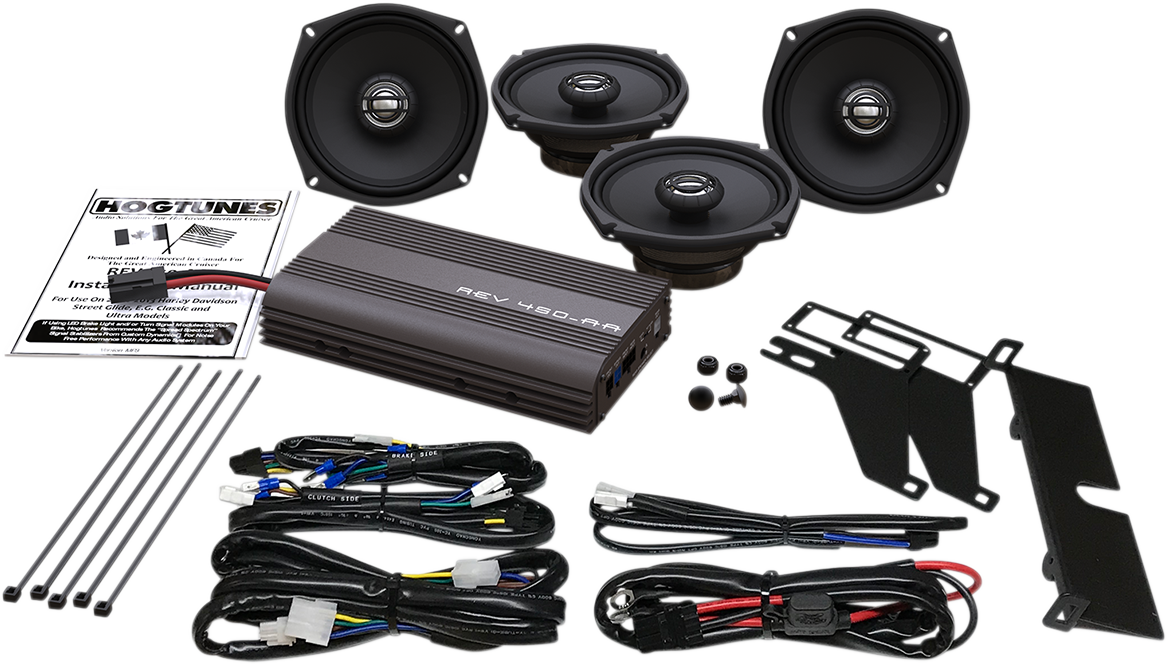 Hogtunes 4-Speaker/200w Amplifier Kit