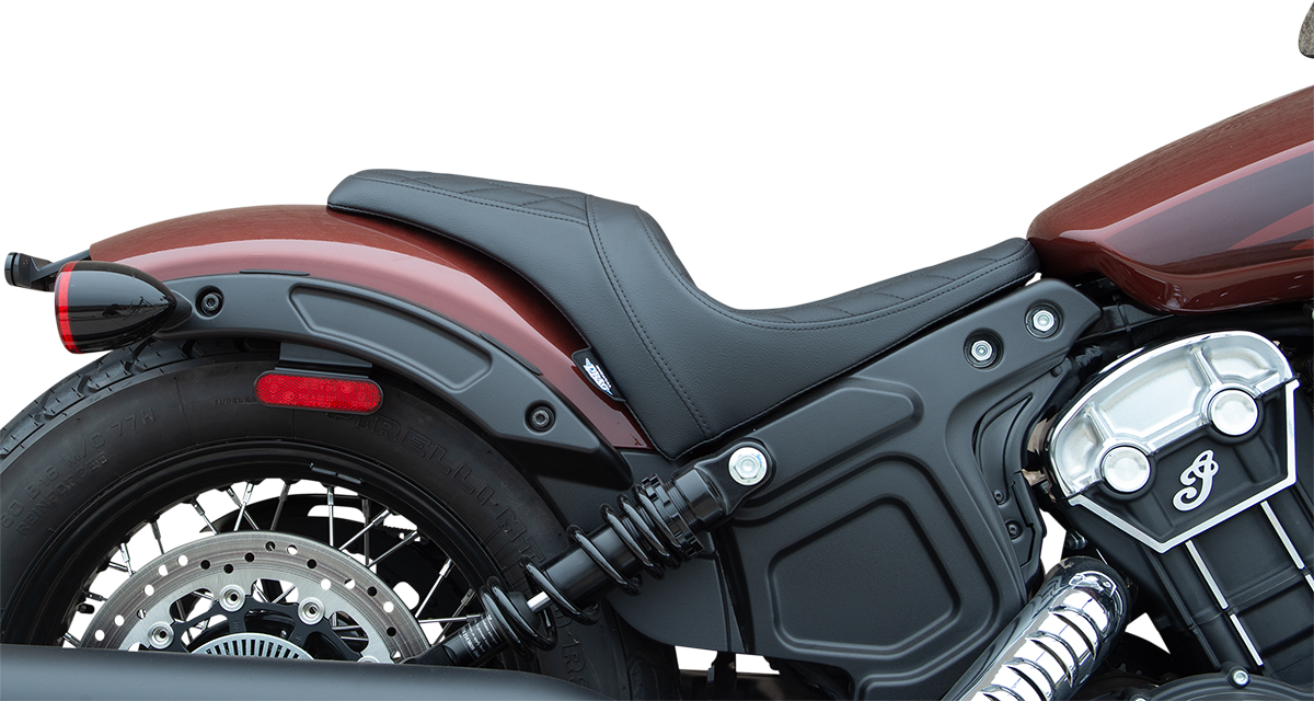 Drag Specialties Seats 3/4 Solo Seat - Black - Diamond Stitch - Scout Bobber '18-'22