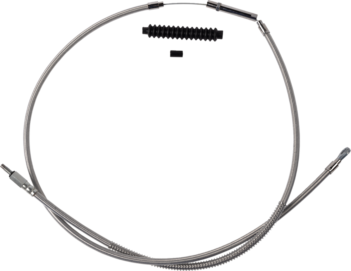 Barnett High-Efficiency Stainless Steel Clutch Cable For Harley-Davidson - +8" - '18-'23 Softail