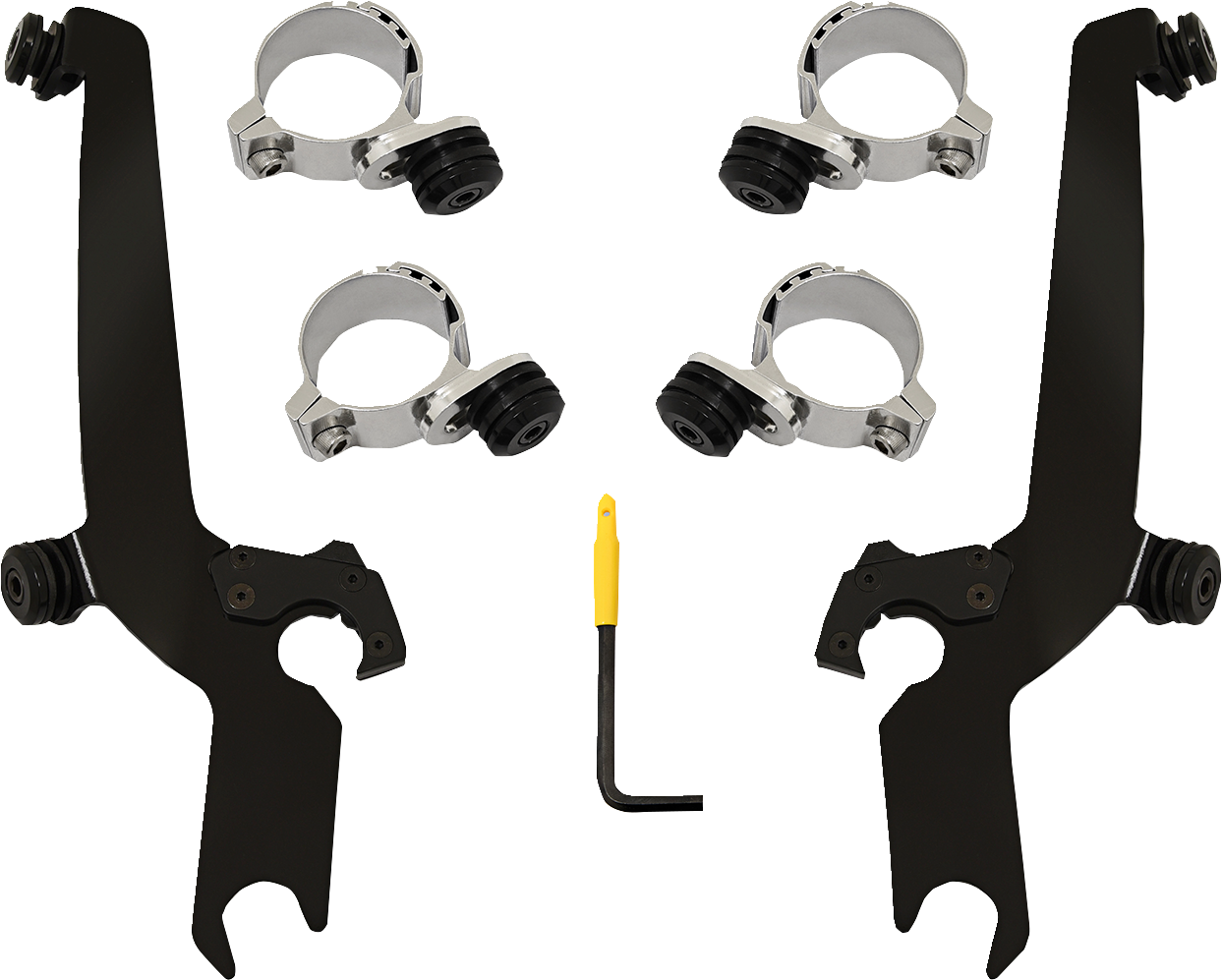 Memphis Shades Sportshield Mounting Kit - Black - Honda