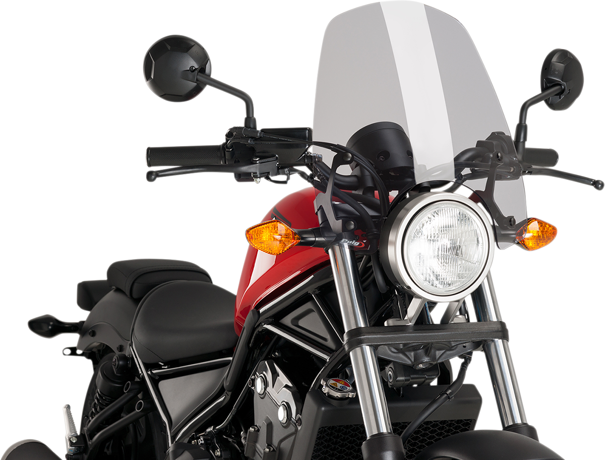 PUIG HI-Tech Parts New Generation Windscreen - 16-1/2" - Smoke - Rebel 500