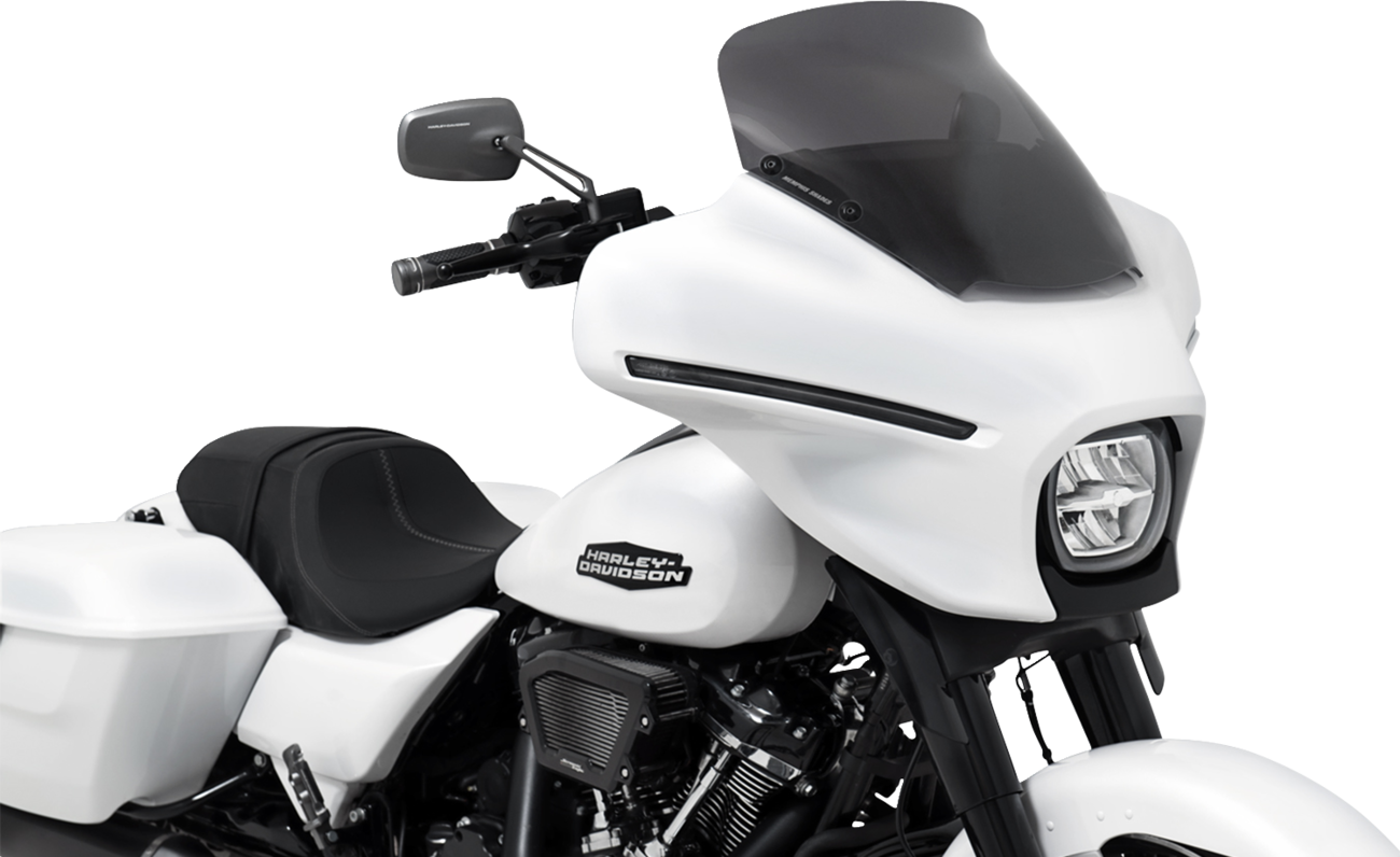 Memphis Shades Spoiler Windshield - 6" - Dark Black Smoke - FLHX