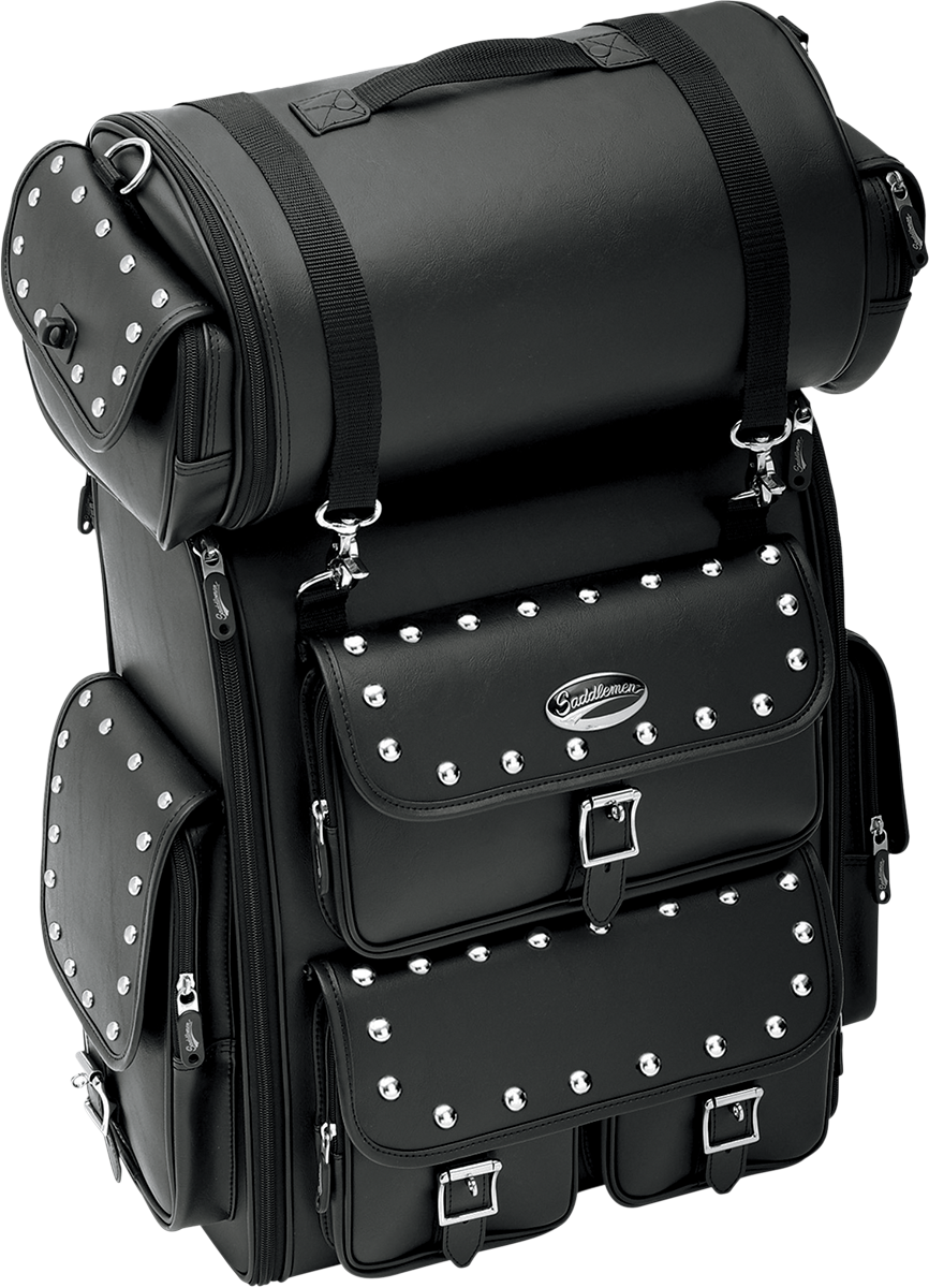 Saddlemen Sissy Bar Bag - Desperado - Black Studded