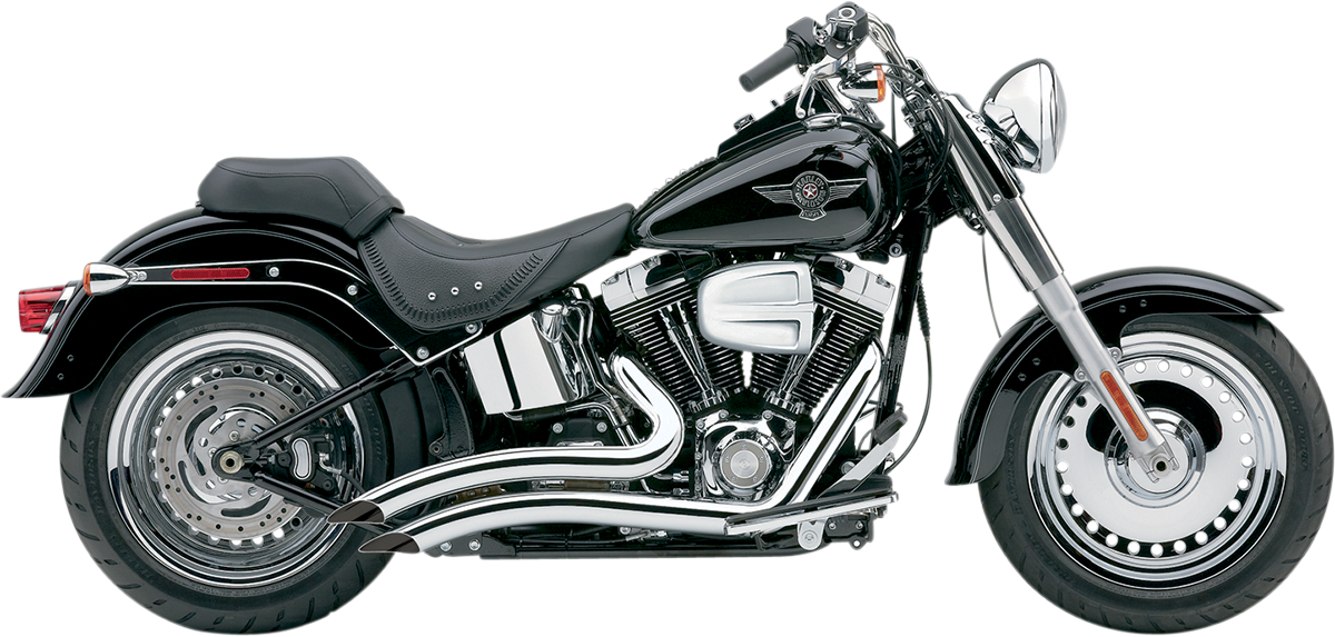 Cobra Speedster Swept Short Exhaust - Chrome - '86-'06 Softail