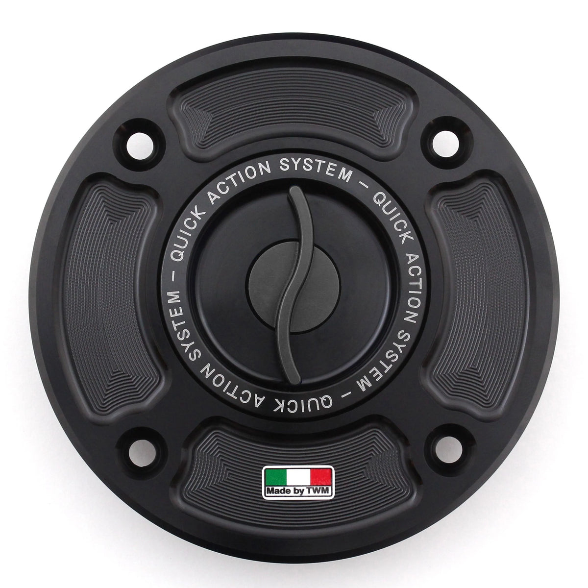 TWM CNC Aluminum Gas Cap / Fuel Cap with Black Center Cap for Suzuki Motorcycles