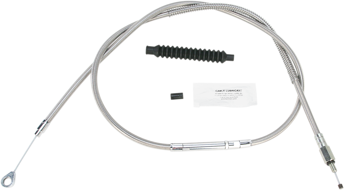 Barnett High-Efficiency Stainless Steel Clutch Cable For Harley-Davidson - +6" - '07-'14 Softail