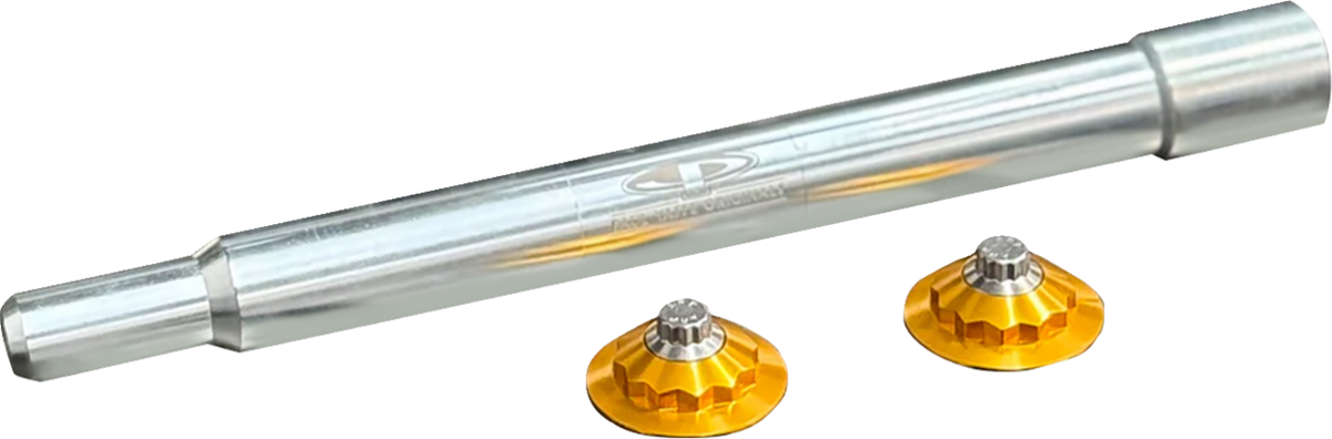 Paul Yaffe Bagger Nation Y-Axle With 12 Point Style Axle Cover Kit - Custom - Front - Gold - 25 MM