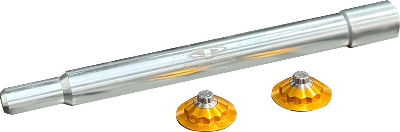 Paul Yaffe Bagger Nation Y-Axle With 12 Point Style Axle Cover Kit - Custom - Front - Gold - 25 MM