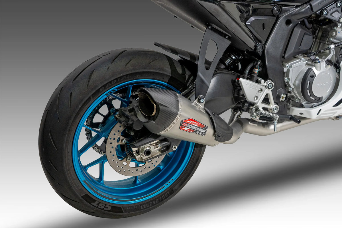 Yoshimura 675SS 2025-26 Race AT2 Stainless Full Exhaust, W/ Stainless Muffler