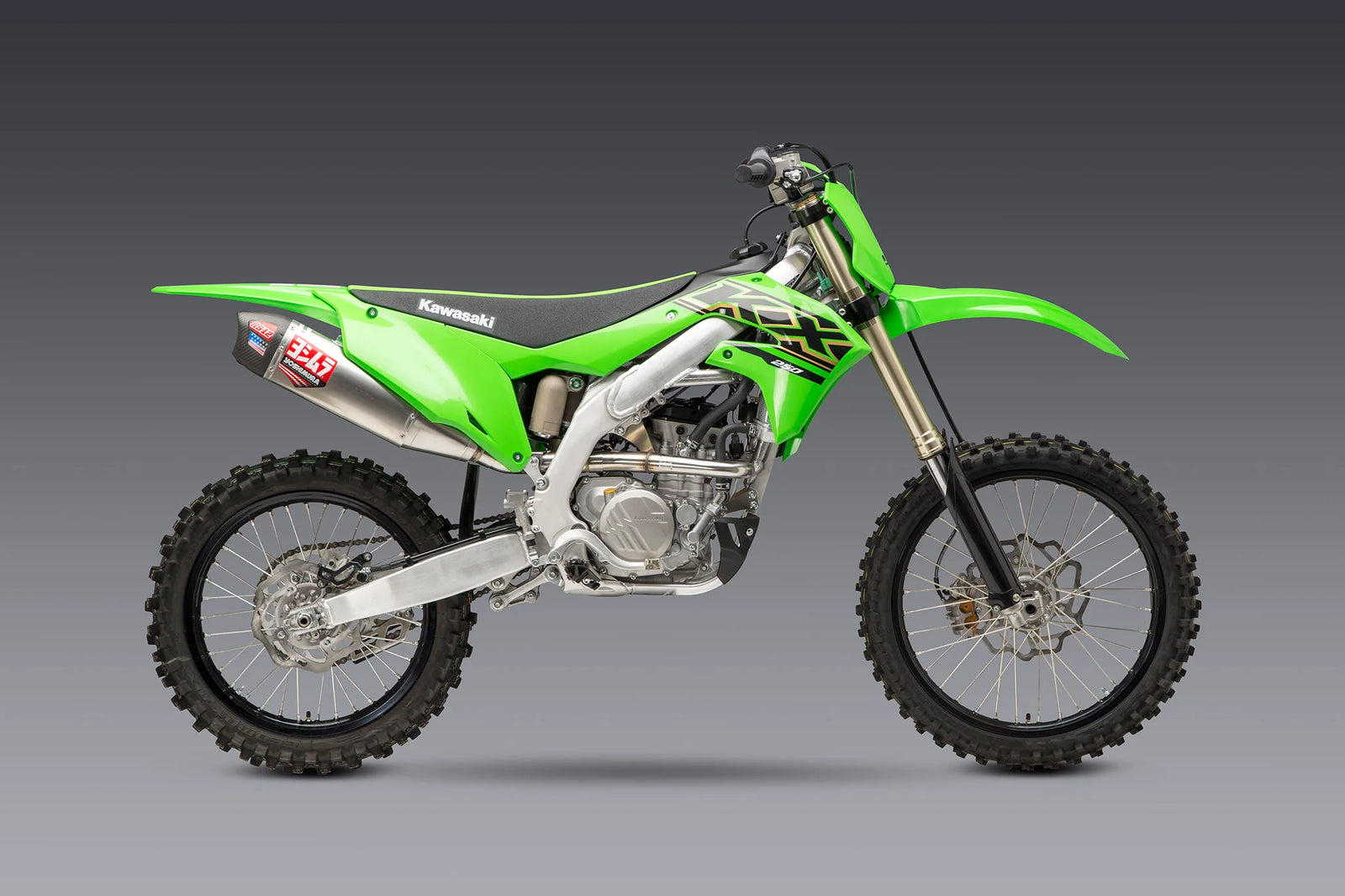 Yoshimura KX250/X 21-24 RS-12 Stainless Full Exhaust, W/ Aluminum Muffler