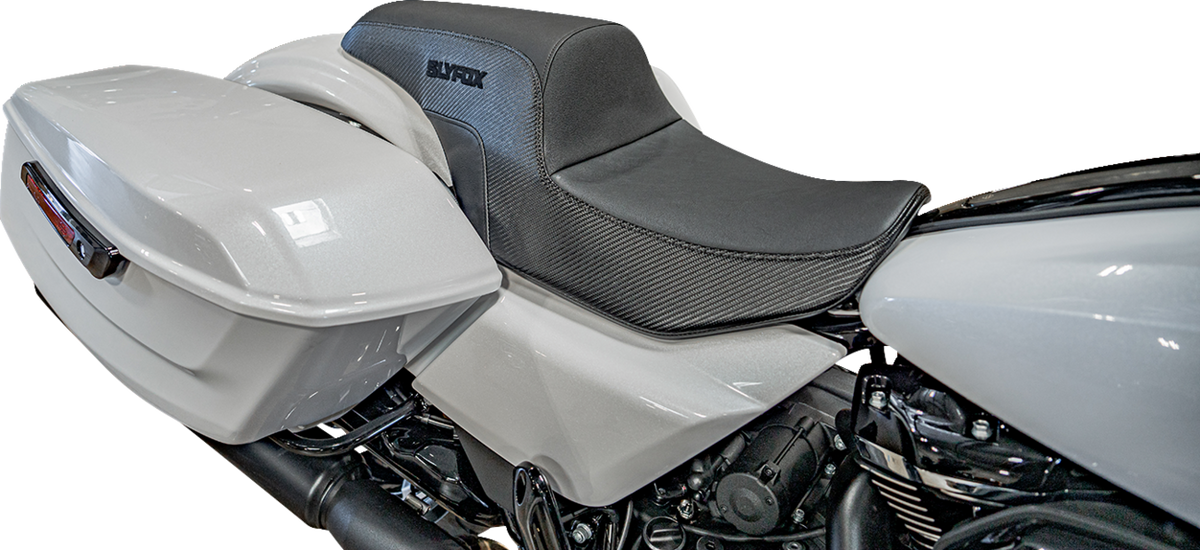 Slyfox Drifter Tour Seat - Vinyl W/ Slipstop - Black Logo - FL '23-'24