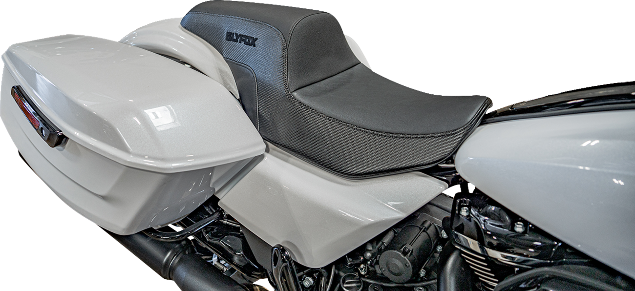 Slyfox Drifter Tour Seat - Vinyl W/ Slipstop - Black Logo - FL '23-'24