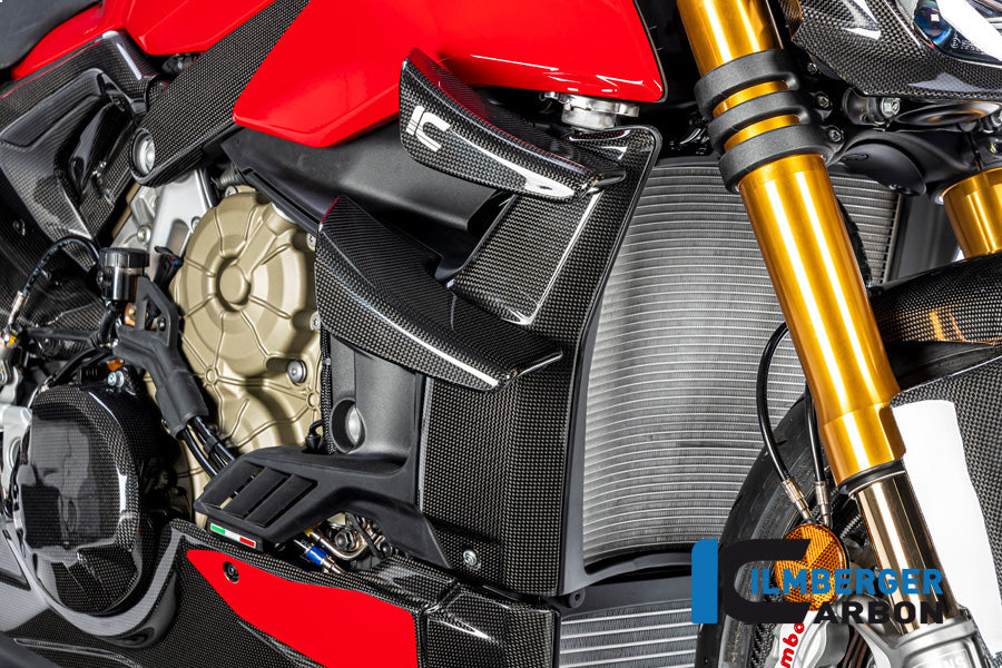 Ilmberger Carbon Radiator Cover Right V4 Ducati Streetfighter - Gloss