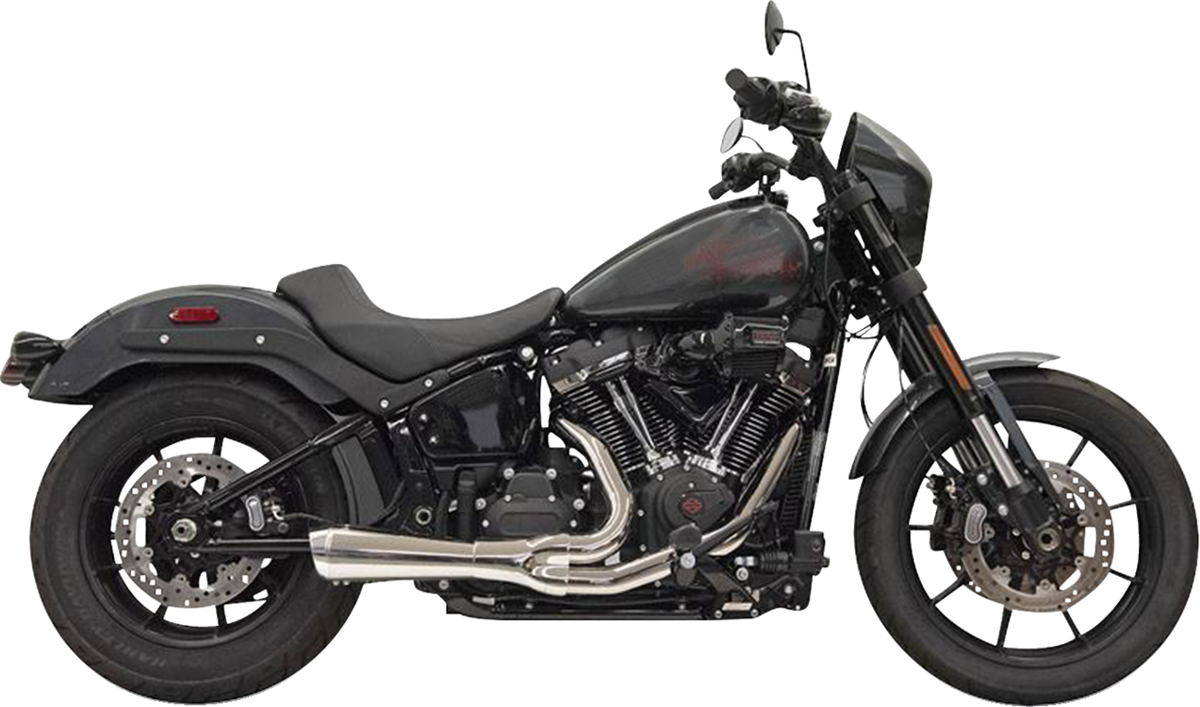 Bassani Xhaust 2-Into-1 The Ripper Exhaust System With Megaphone Muffler - Short - Chrome - M8 Softail