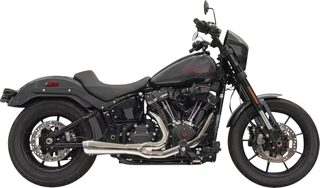 Bassani Xhaust 2-Into-1 The Ripper Exhaust System With Megaphone Muffler - Short - Chrome - M8 Softail