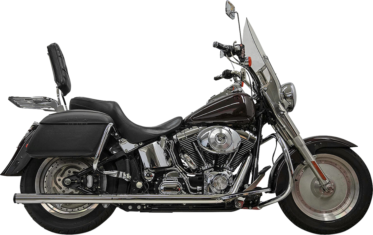 Bassani Xhaust 2-Into-2 True Dual Drag Pipe Exhaust System - Chrome - Twin Cam - Softail